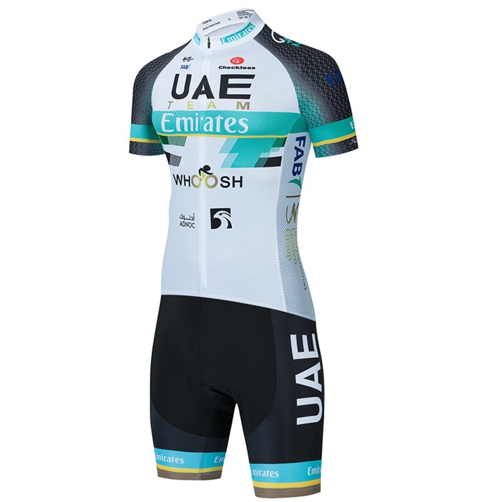 Abbigliamento Ciclismo Set Manica Corta Tuta Ciclismo Uomo Tuta da Bicicletta MTB Estiva da Uomo, Con Pantaloncini Imbottiti in Gel Traspirante e Ad Asciugatura Rapida