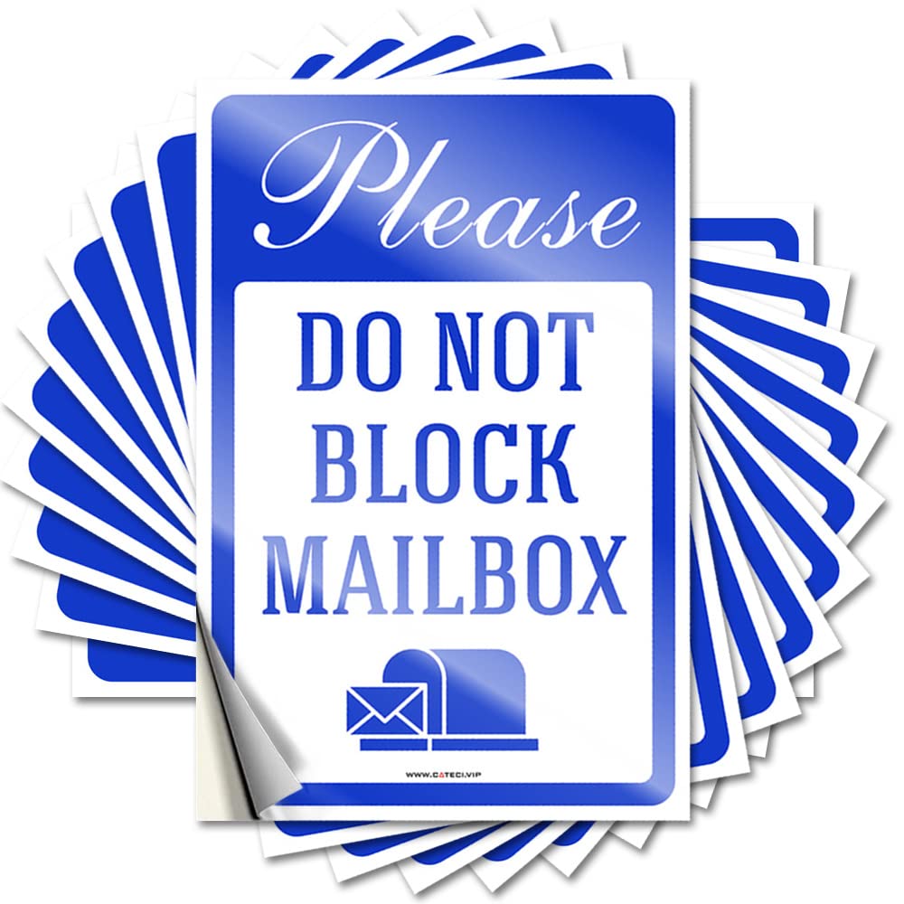 Please Do Not Block Mailbox Encouragement Decorations for Room - Sticker Bumper Removable Vinyl Decal(6X9CM)
