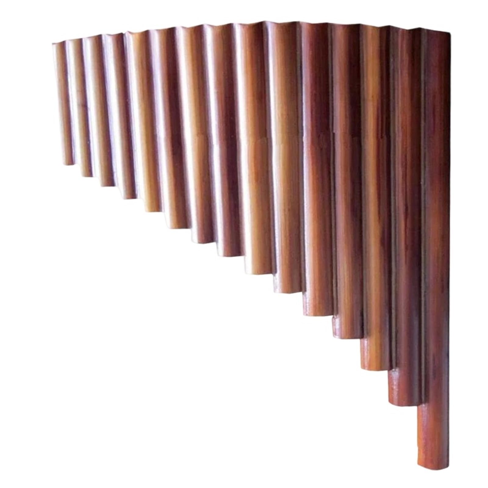 Panflöte 15 Rohr Bambus Blasinstrument G Taste Handgefertigt Professionelle Leistung(Left hand)