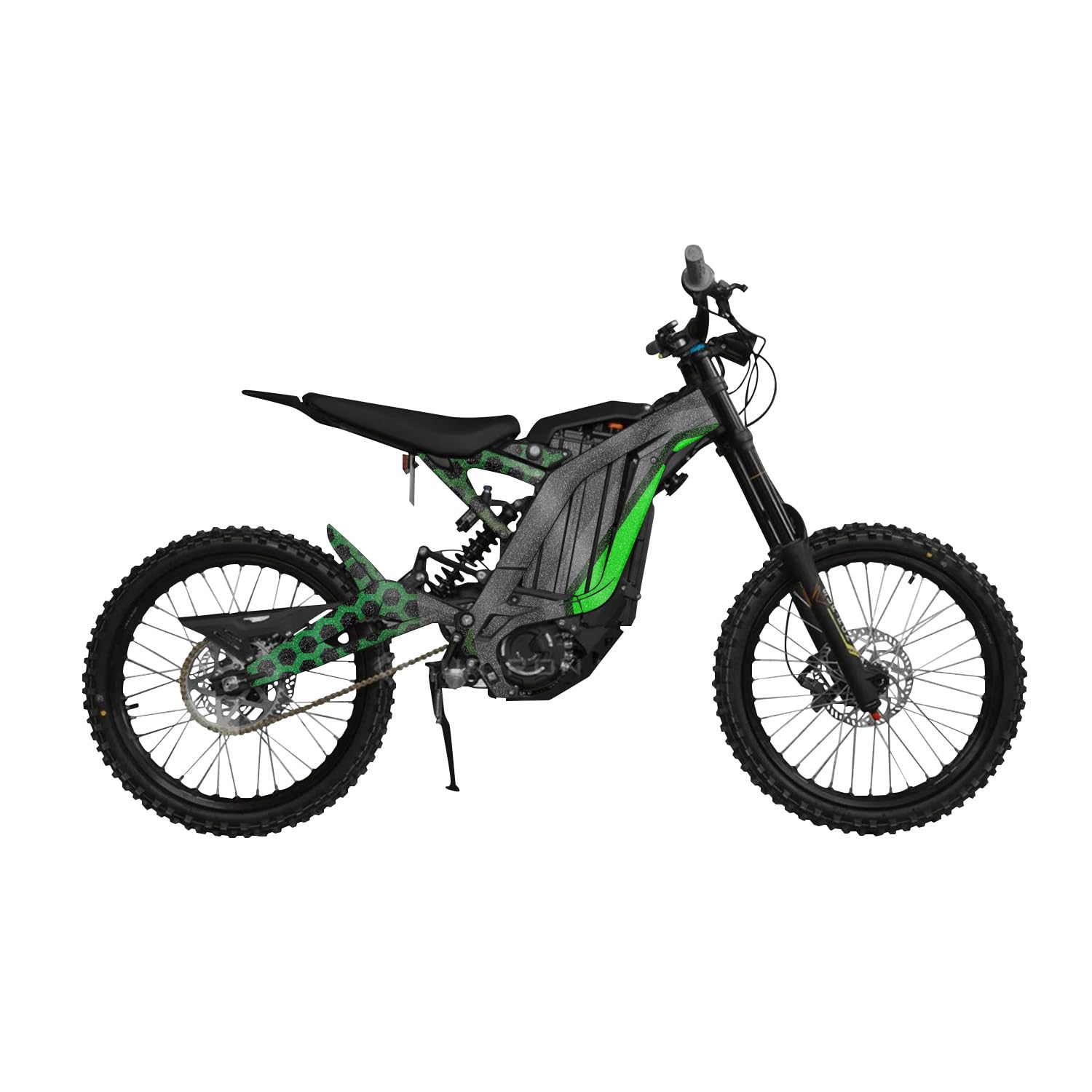 Glossy Glitter Surron Light Bee Graphics Kit Wrap - Hex Green - Sur-Ron Skin - Premium 3M Vinyl Protective Wrap Decal Cover - Easy to Apply | Crafted in The USA by MightySkins