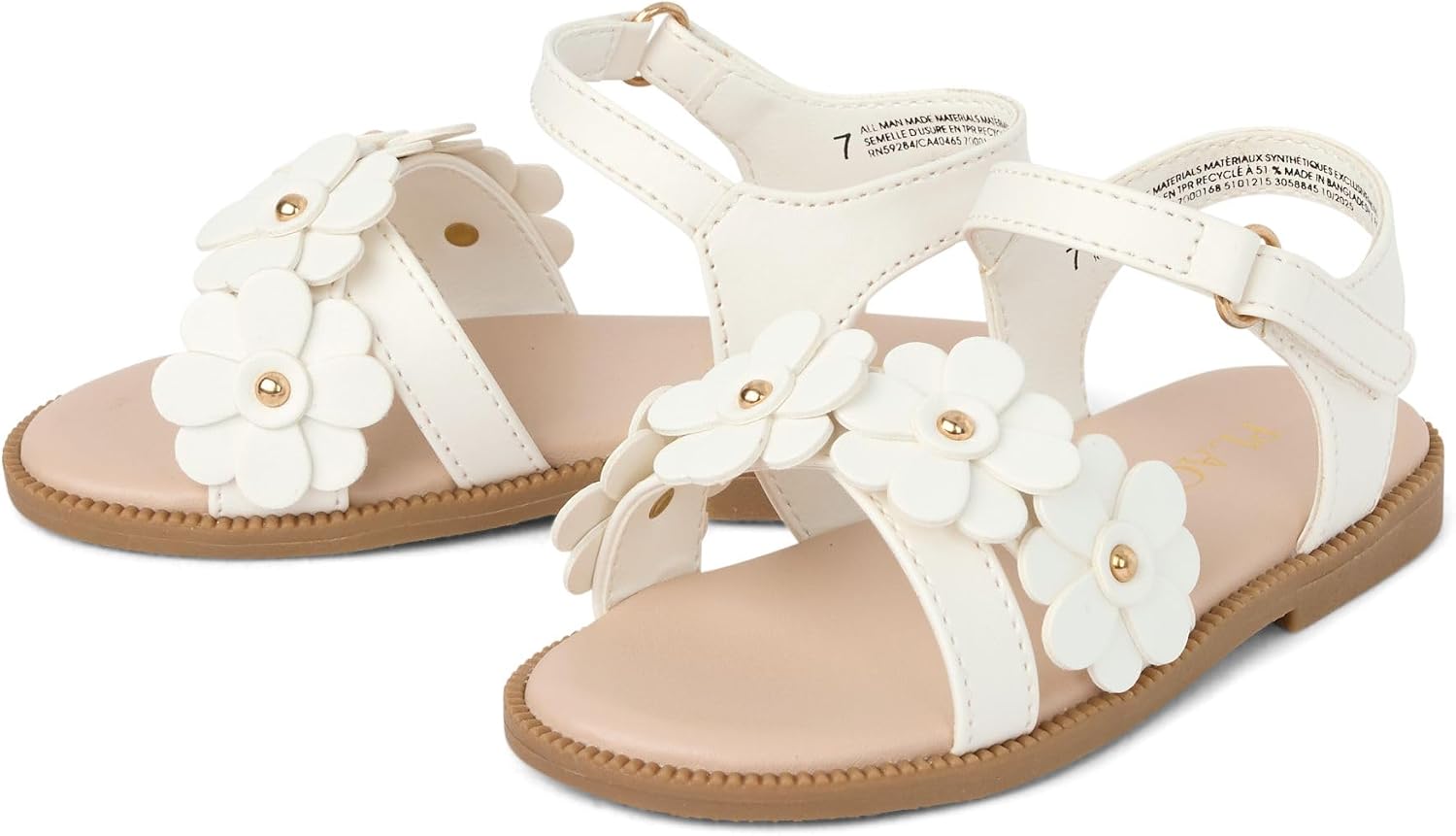 The Children's Place baby-girls And Toddler Flat Sandals With Adjustable Ankle Strap