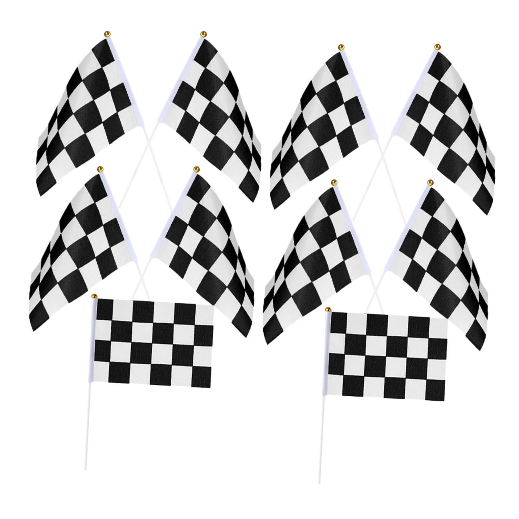Minibanderas para decoración de cumpleaños temáticos de carreras y circuitos de coches