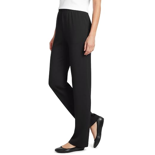 Lands' End Womens Sport Knit High Rise Pull On Pants