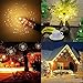 PXBNIUYA 2 Pack Starburst Sphere Lights,200 LLED Firework Light, 8 Modes Dimmable Remote Control Waterproof Hanging Fairy Light, Copper Wire Lights for Patio Parties Christmas (Battery Operated)