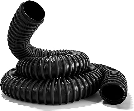 Car Exhaust Hose for Garage - 2.5" ID x 11 Heavy Duty, EPDM Rubber Automotive Tailpipe Vent Pipe, 600F Heat Resistant & Crush-Proof, Spliceable Car Exhaust Extension for Auto Shop Overhead