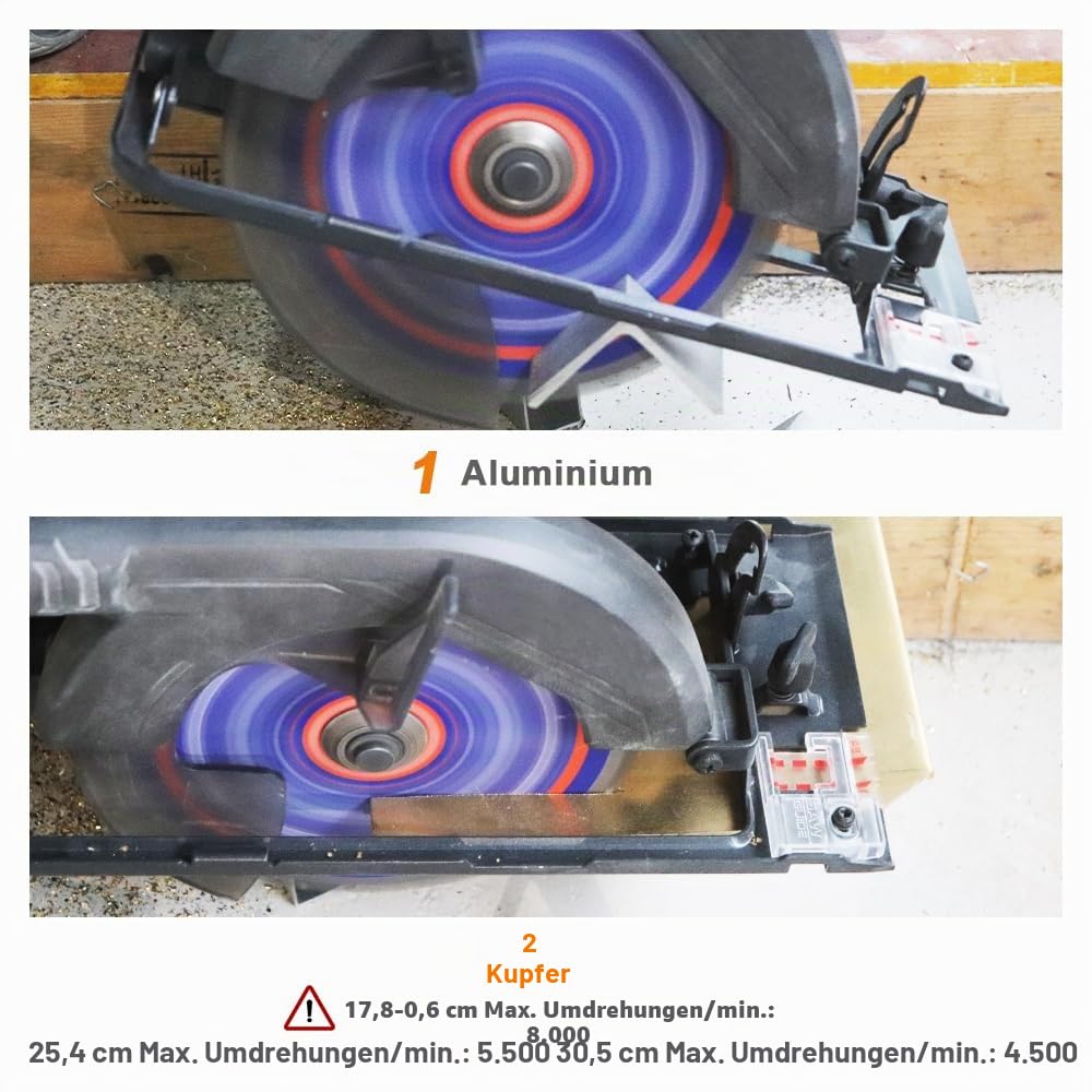 305MM 100Zähne TCG Metall Kreissägeblatt - Aluminium schneiden Kreissägeblatt für Aluminium Kunststoff und Nichteisenmetall 30/25.4MM Arbor