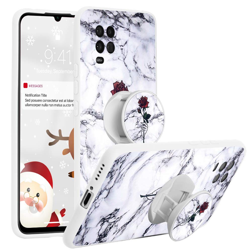 Custodia Yoedge Per Xiaomi Redmi 9C / 9C NFC – Silicone TPU Sottile Con Fragole, Antiurto, Bianca