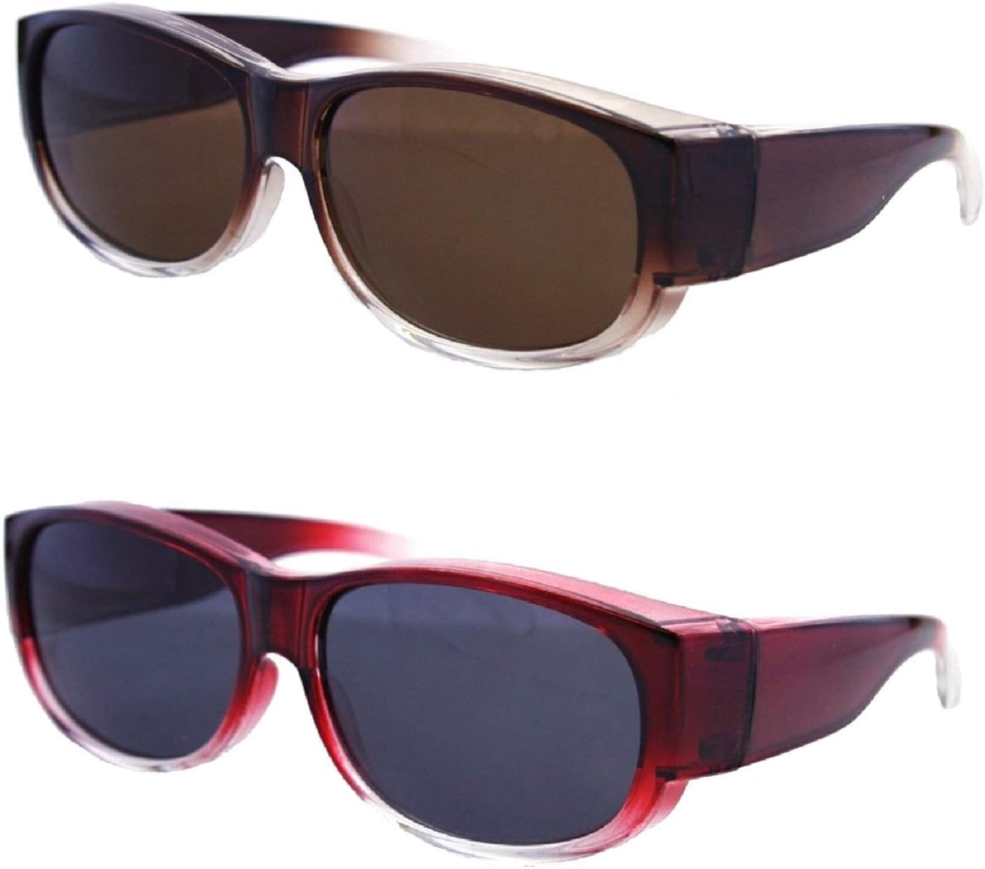 Colorful Two Tone Ombre Fit Over Sunglasses, Wear Over Eyeglasses