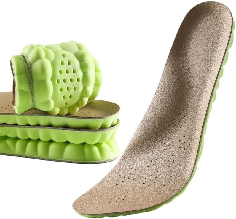 Cowhide Wormwood Insoles Shock-Absorbing Sports Sweat-Absorbent Genuine Leather