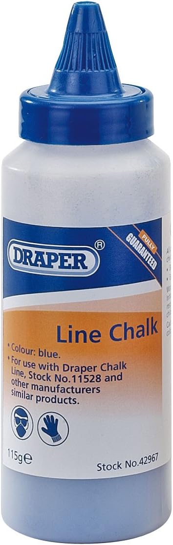 Draper 42967 115G Plastic Bottle Of Blue Chalk For Chalk Line