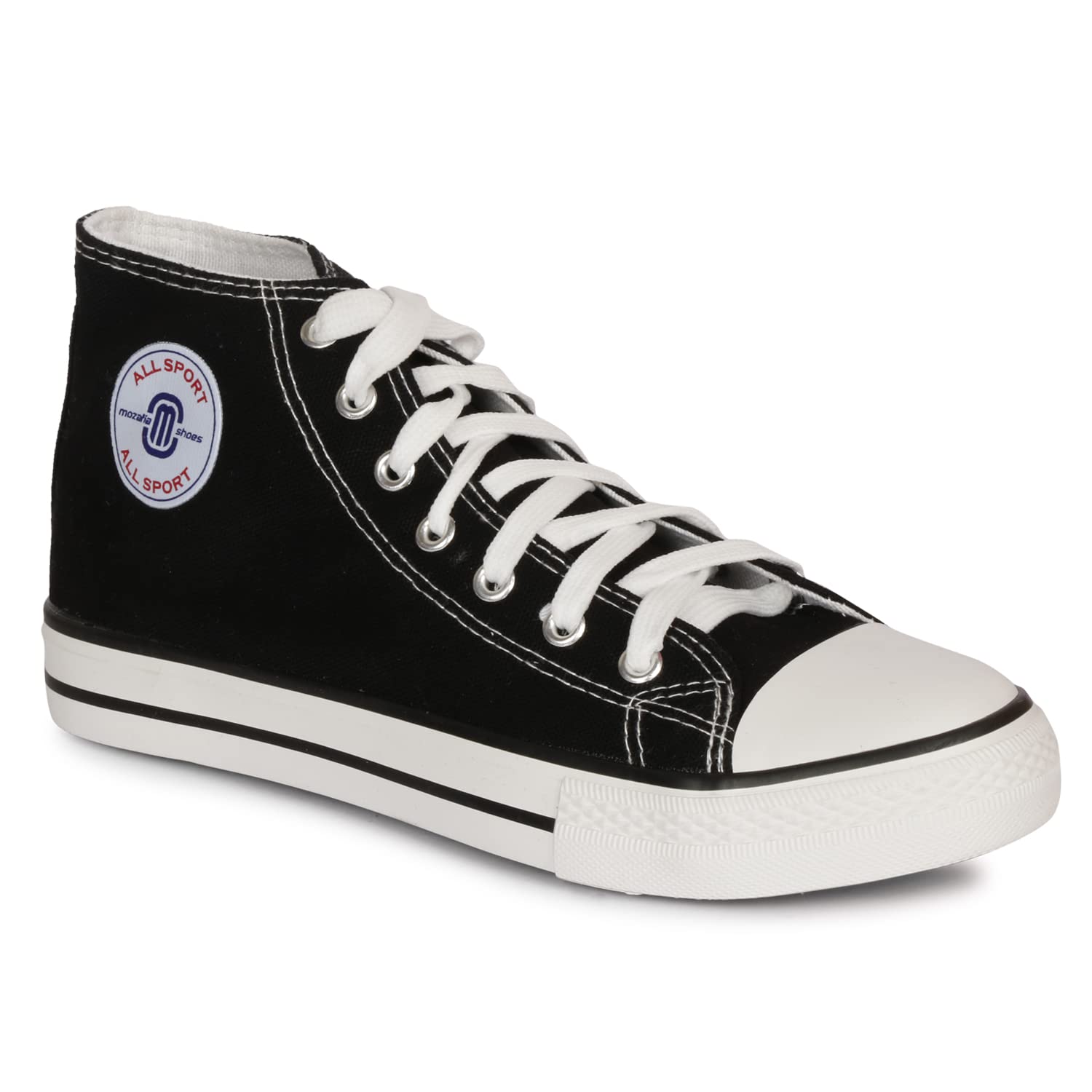 MOZAFIA Comfortable Fashion Lace-up Sneakers with Classic High Tops Canvas Casual Shoes for Men (MZF-All-Sport-Long-Blackwhite-9) (B0BHDWGV5J) Amazon Price History, Amazon Price Tracker