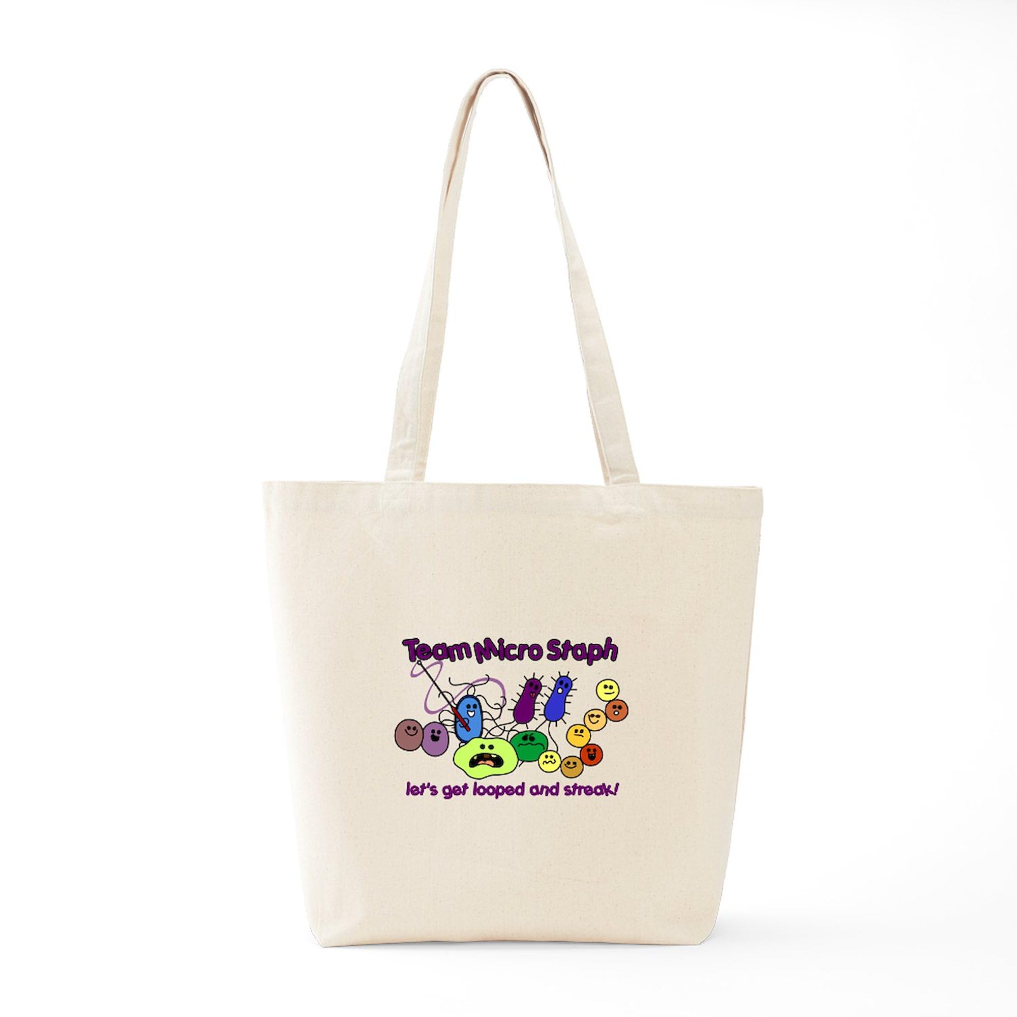 CafePress Play With Bacteria Tote Bag - Natural Canvas Reusable Shopping Bag