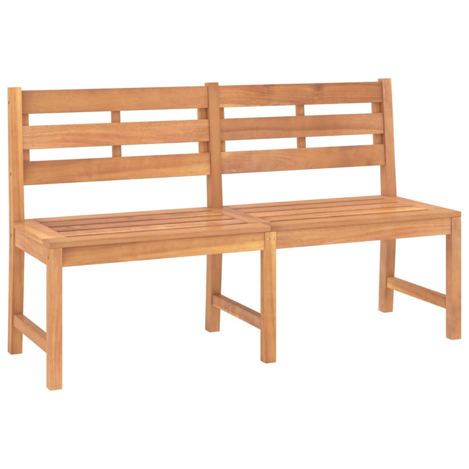 Ławka ogrodowa z drewna tekowego, 150 cm, z litego drewna, stabilna, ze środkowymi nogami | Technicznie suszone drewno tekowe, odporne na warunki atmosferyczne, drobno szlifowane, wykończenie na bazie wody