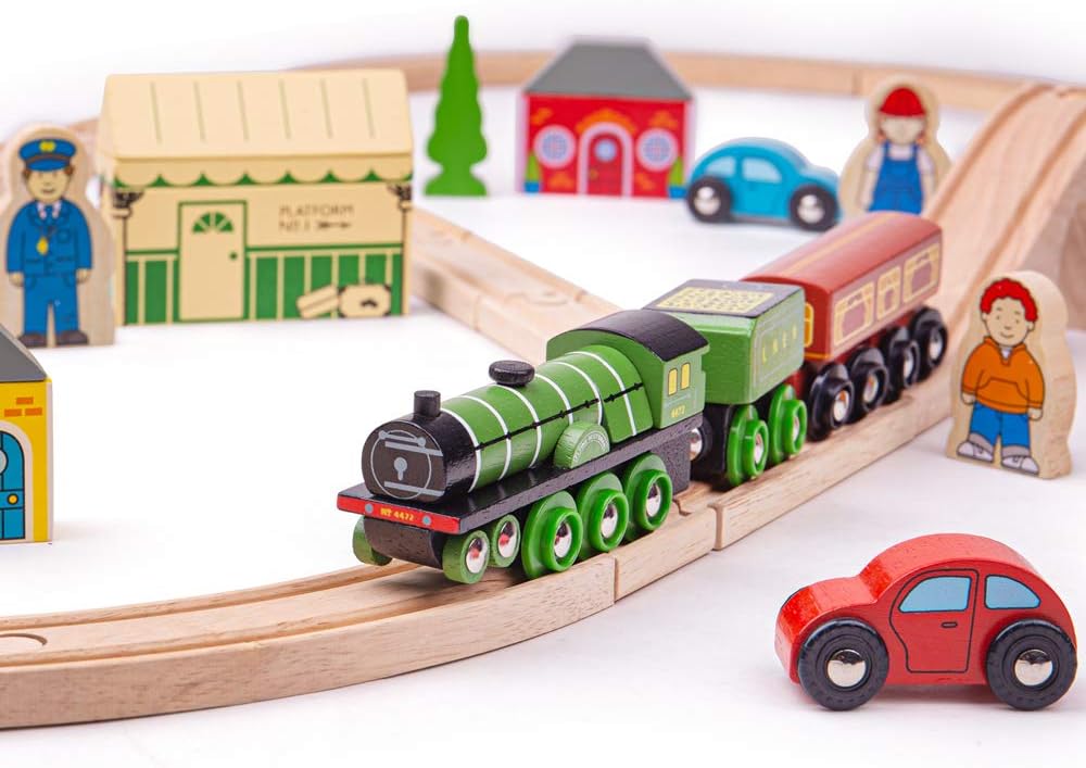 Bigjigs Rail Heritage Collection Flying Scotsman Train Set - 40 Play Pieces