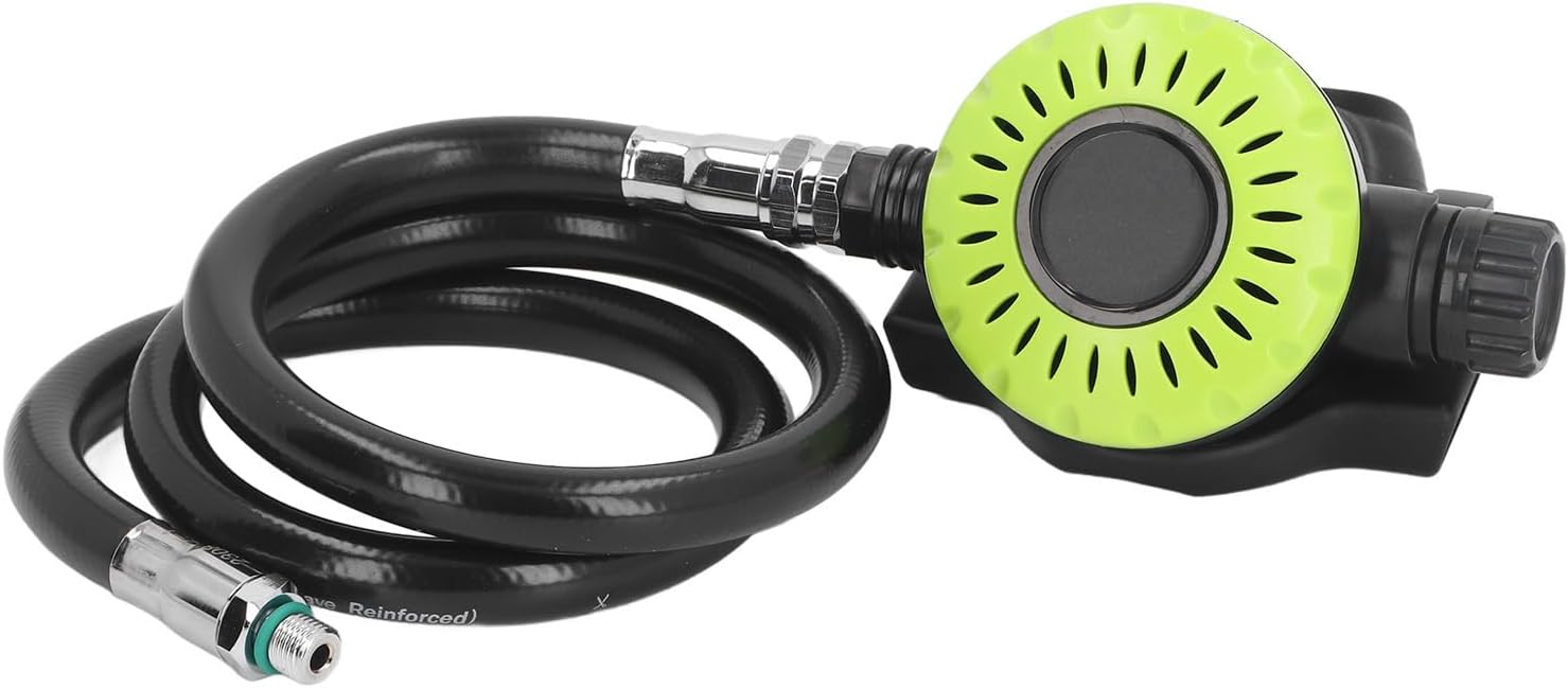 ANGGREK Medium Diving Pressure Hose, Stable and Reliable Diving Breathing Valve (Green)