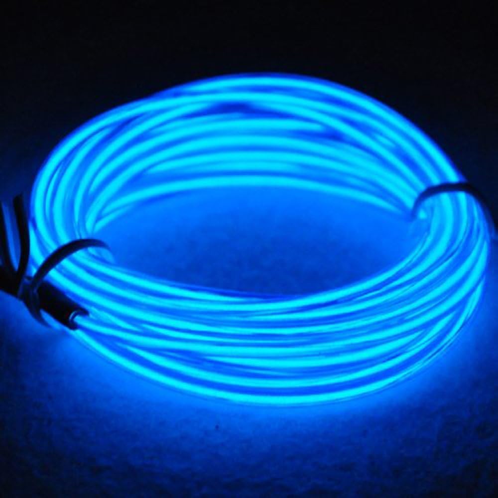 EL filo Blu Neon Wire ardore di effetto stroboscopico elettroluminescente Cold Light Amazon.it