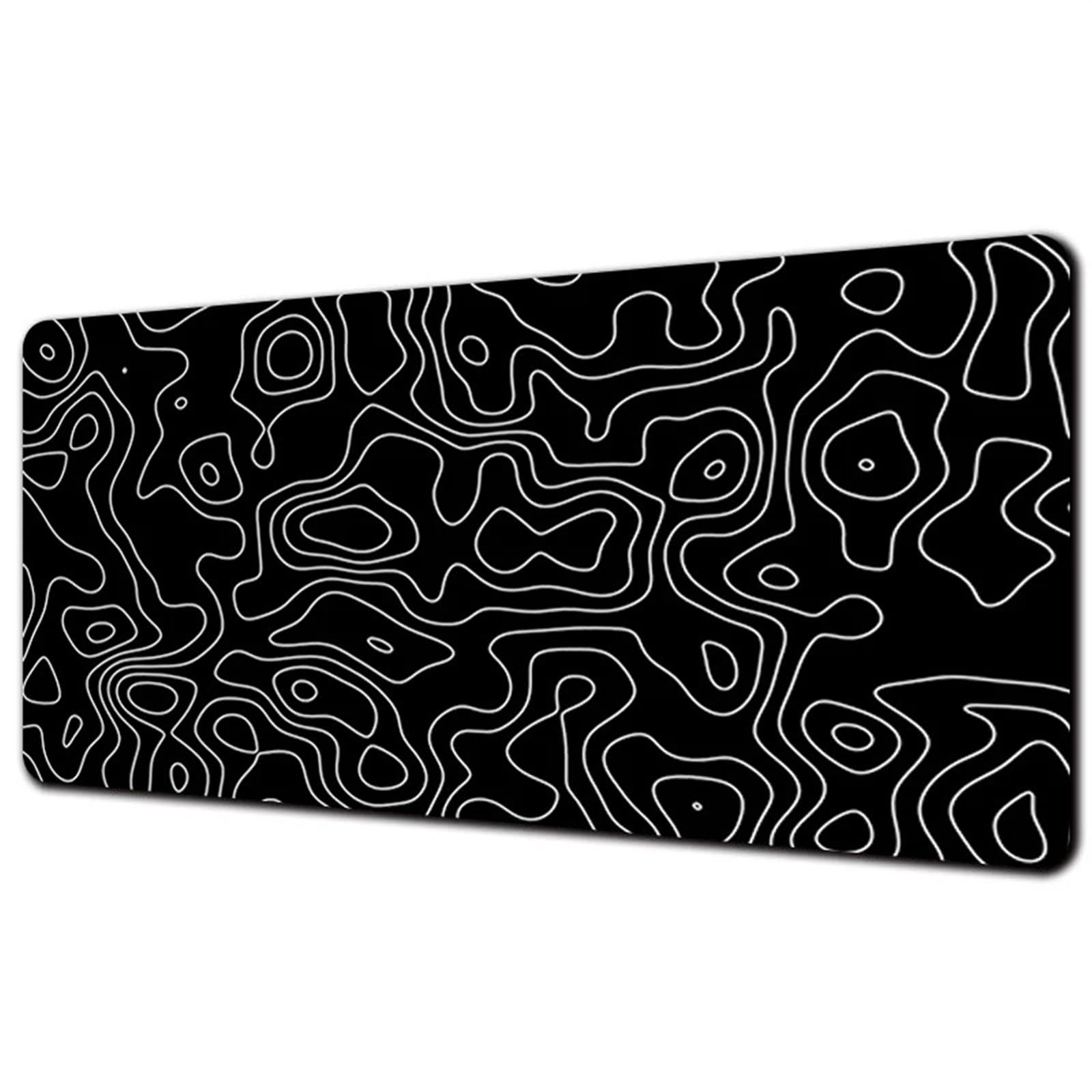 Poggiapolsi per tastiera Tappetino for mouse da gioco grande scrivania for in gomma antiscivolo for tastiera del computer for(Black,500x1000x3mm)