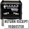 Cargo Stamp - Red Ink Self-Inking Return Receipt Requested Stamp, Ideal for Shipping Coordinators, Efficient and Reliable, 12 x 1-12, Ideal for Streamlining Shipping Processes, Refillable Stamp
