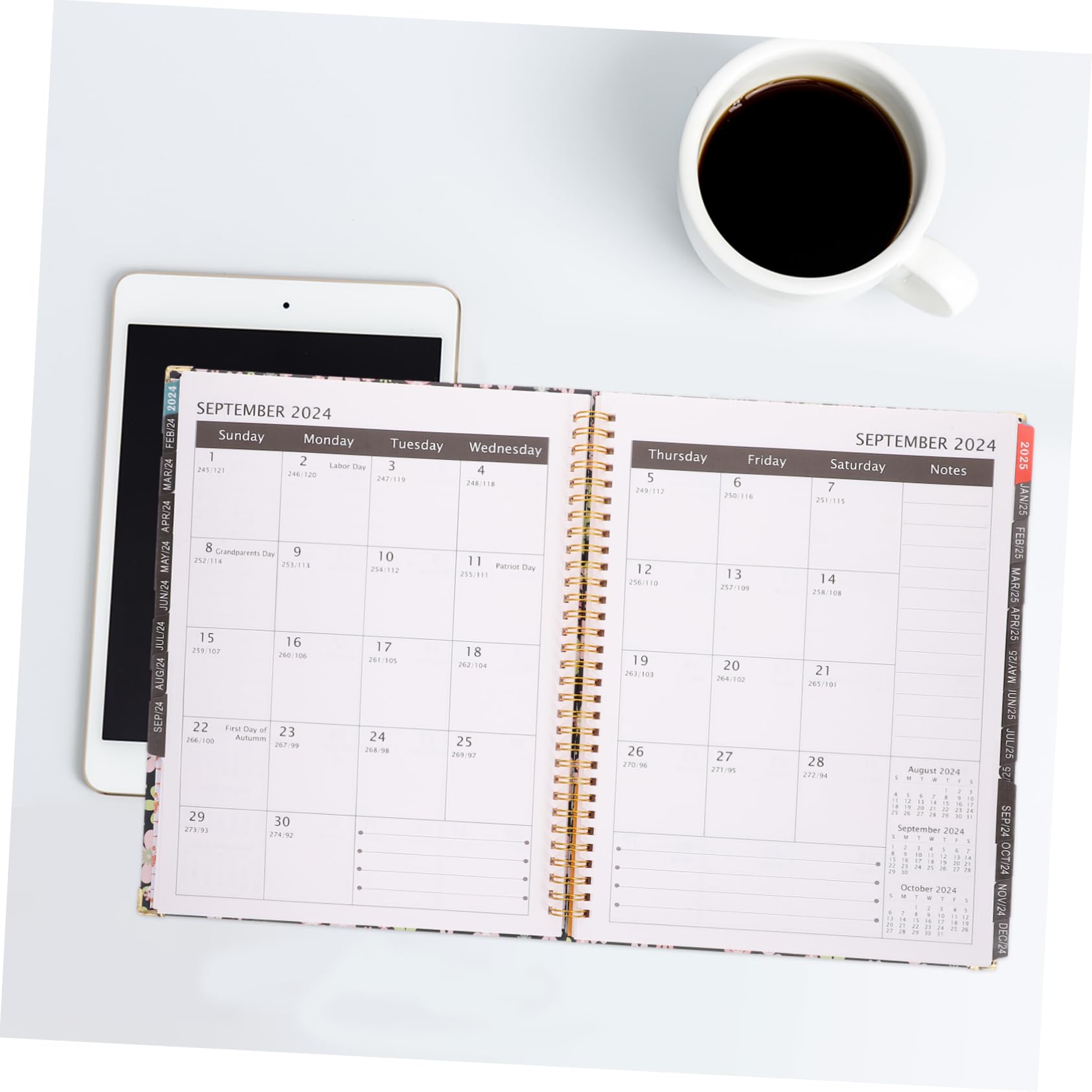 LALAFINA Quaderno Planner Planner Giornaliero Quaderno Resistente All Usura Blocco Note Agenda Ufficio Blocco Note Agenda Inglese