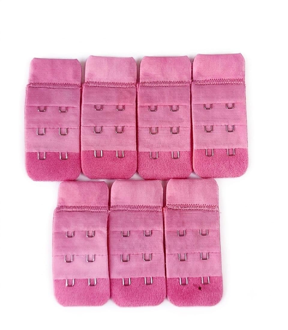 Bra Extender, Pink, 3-Row/2-Hook,Pack of 7-image-24