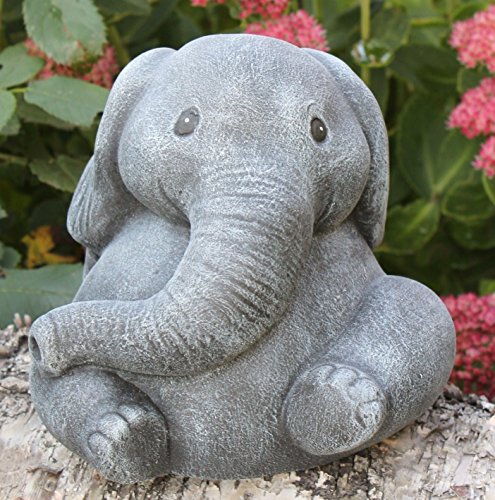 Steinfigur Elefant Steinguss Schiefergrau - 4260185270544 Steinfigur Elefant Steinguss Schiefergrau