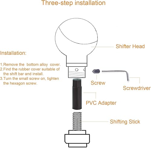 Miniatura 6 de Arenbel Pomos de palanca de cambios de cráneo, mango de palanca de cambios manual para automóvil, se adapta a la mayoría de vehículos manuales de