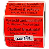 Lieferumfang: 1000 Versandhinweis Haftetiketten auf 1 Rolle(n) mit 76 mm (3 Zoll) Rollenkern