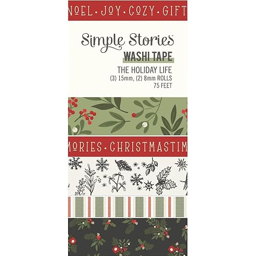 The Holiday Life Washi Tape 5/Pkg-