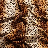 Material: 100 % Polyester Stoff am Stück Stoff Polyester Plüsch Leopard Fellimitat Fell Safari velboa Imitat