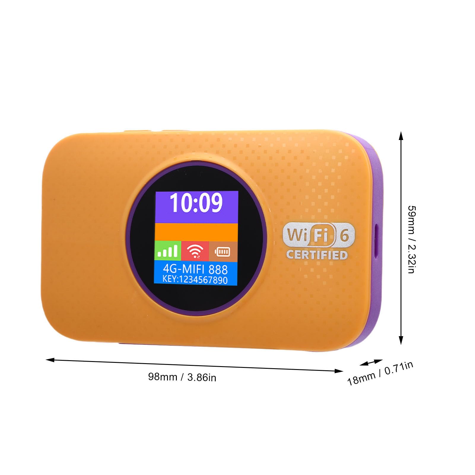 SIXRUN Router WiFi Mobile 4G LTE, WiFi 6 300Mbps (ORANGE)