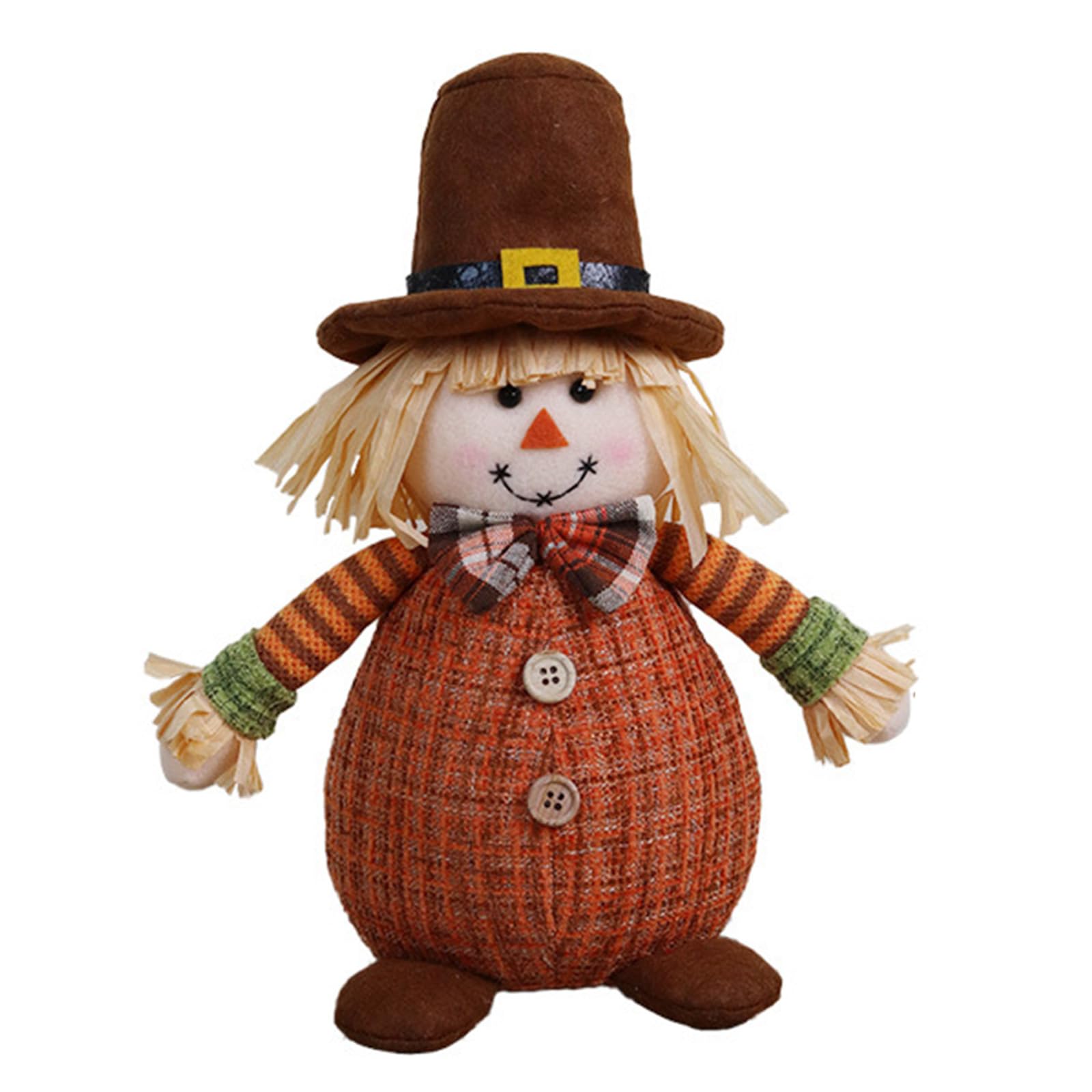 Uqezagpa Farmhouse Decoration Jackstraw Dolls Autumn Seasonal Figurine Rural Kitchen Ornament Thanksgiving Layout Figurine