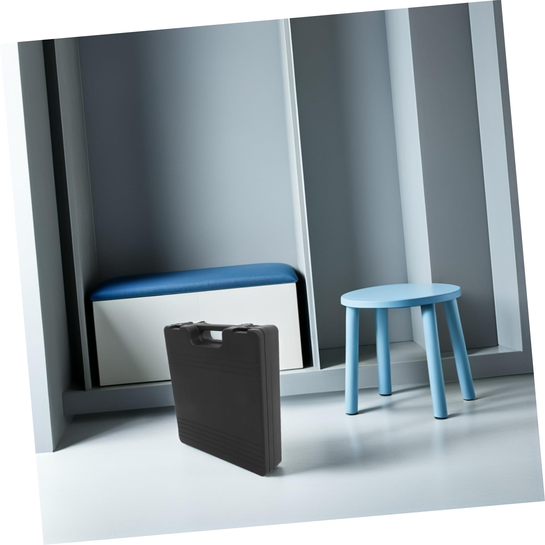 Beaupretty Custodia per Microfono Condensatore Nera con Grande Capacità in Plastica Resistente e Spugna Protettiva, Antiurto per Microfoni in Studi di Registrazione Professionali