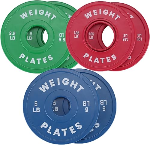 2 in Change Plates 1.25LB Pairs 2.5LB Pairs 5LB Pairs 10LB Pairs 17.5 LB 37.5 LB Set Fractional Weight Plates Set,Bumper plates for Gym Home,Rubber