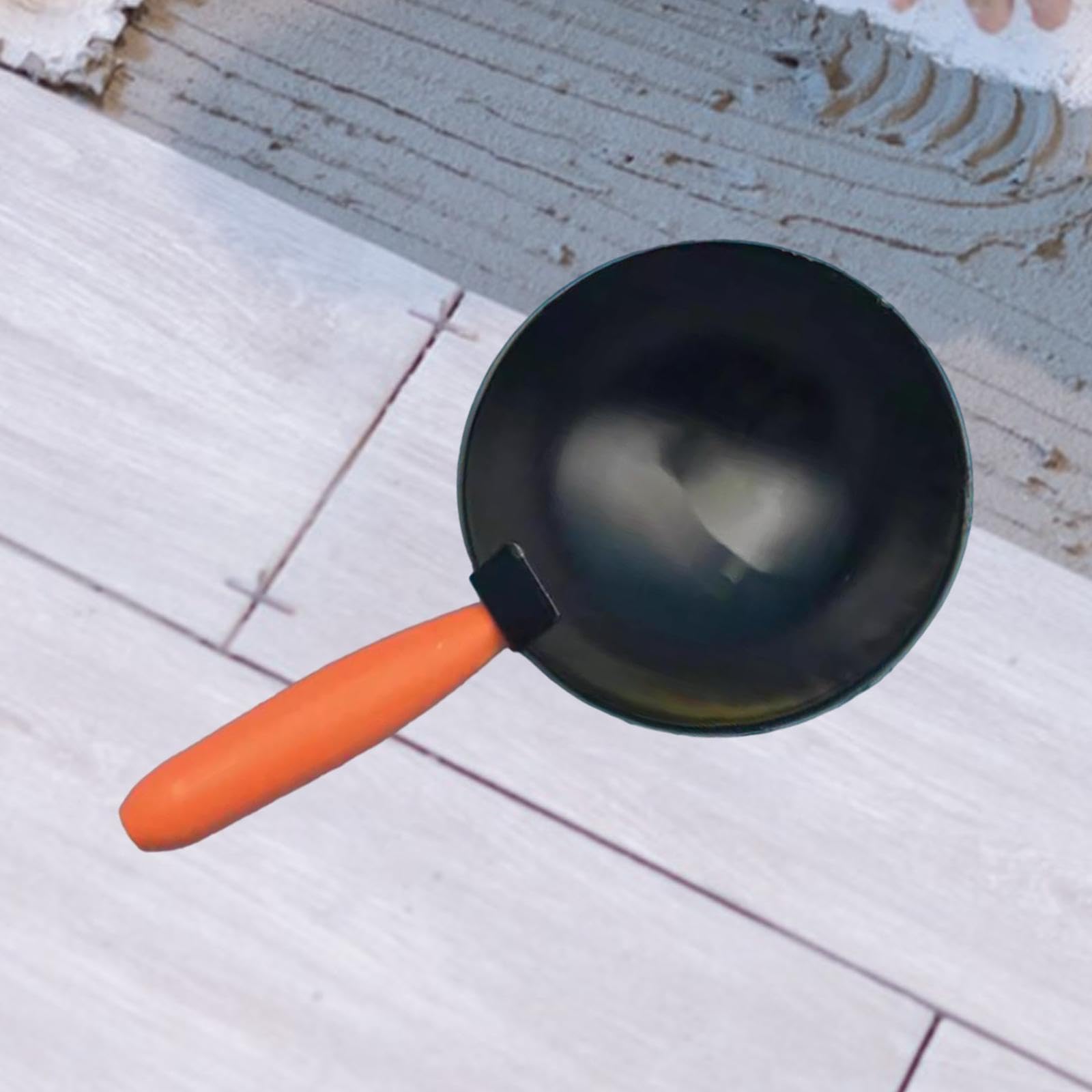 Colcolo Cucchiaio per cemento, ciotola per muratura, cucchiaio per acqua in acciaio al carbonio, paletta per ristrutturazioni domestiche, stuccatori