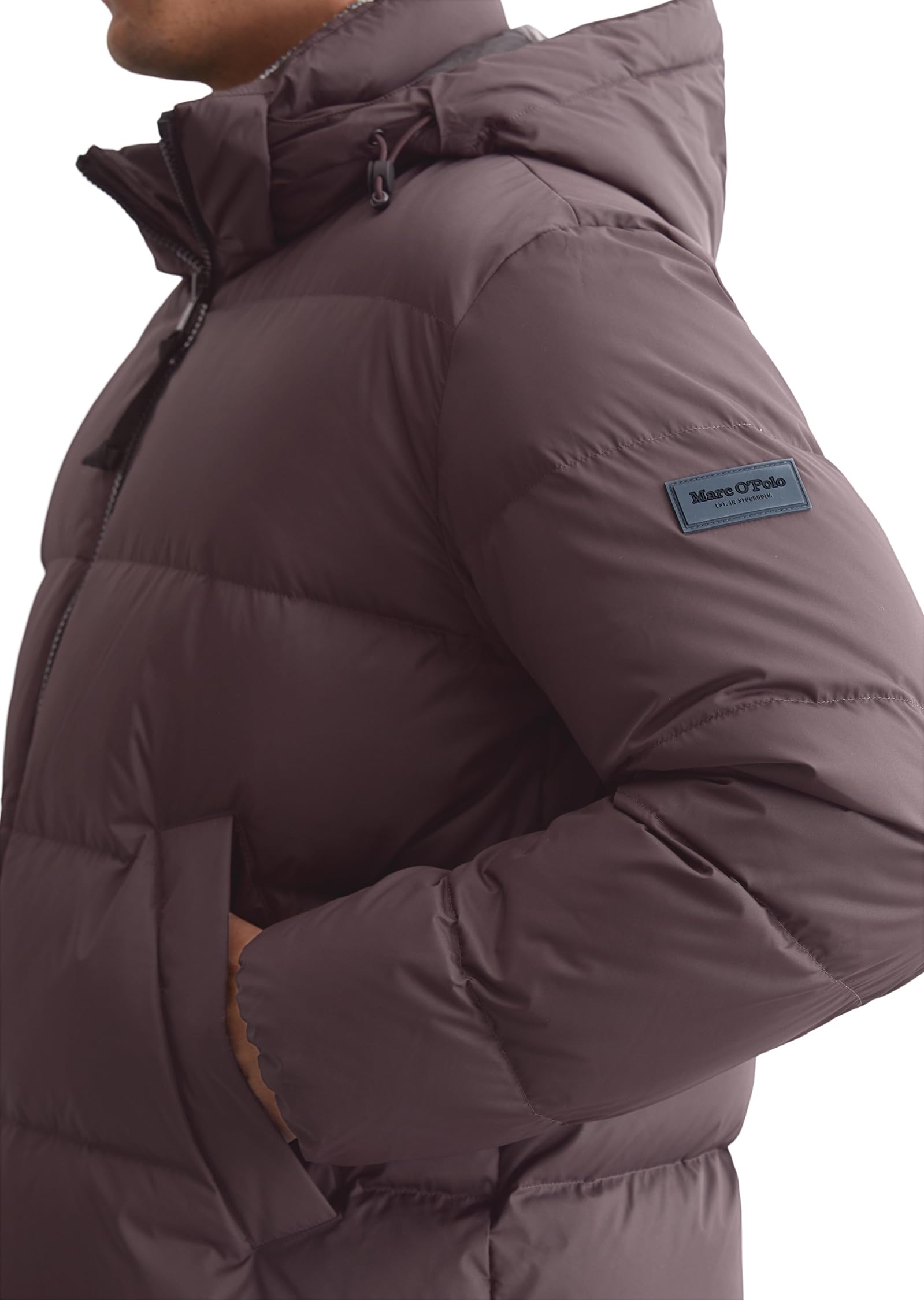 Marc O'Polo Herren Daunenjacke mit Kragen gefüttert, Lila (Purple Depths), M – Ansicht 2