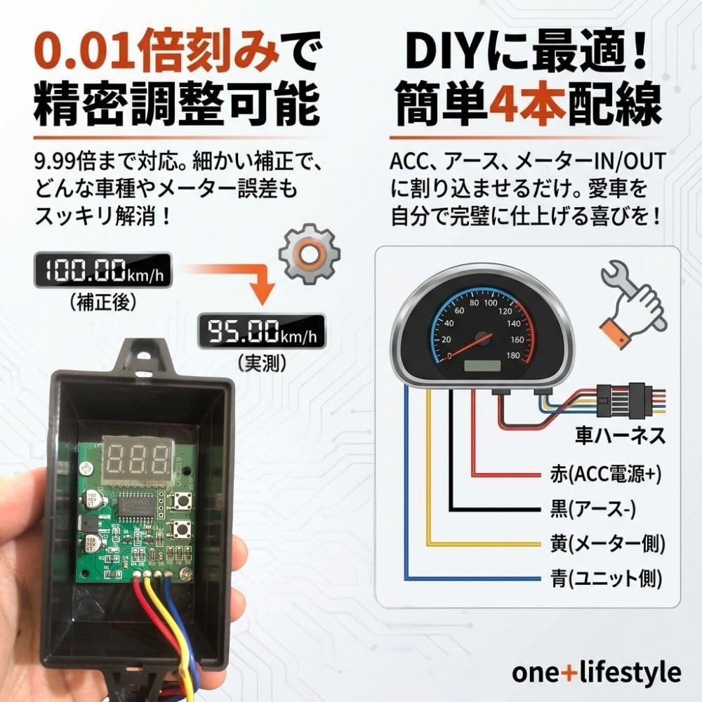 Amazon.co.jp: one+lifestyle 車速信号変換器 パルス変換器 12V/24V