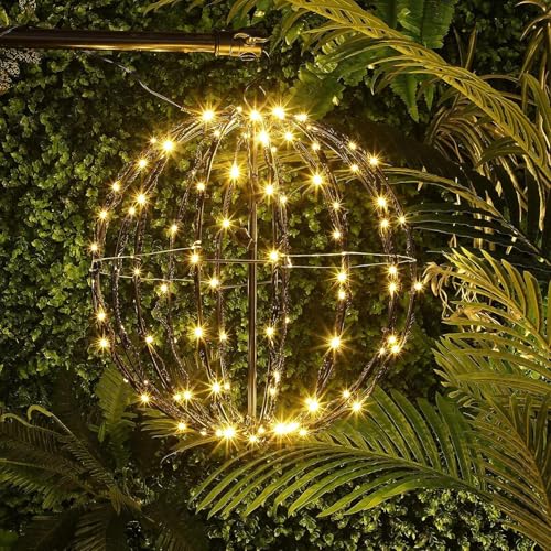 Genérico Luces De Bola De Esfera Iluminadas, Bolas Iluminadas Con LED De Navidad, Luces De Bola De Esfera Navideña Grandes Para Exteriores, Bolas Navideñas Iluminadas Para Exteriores