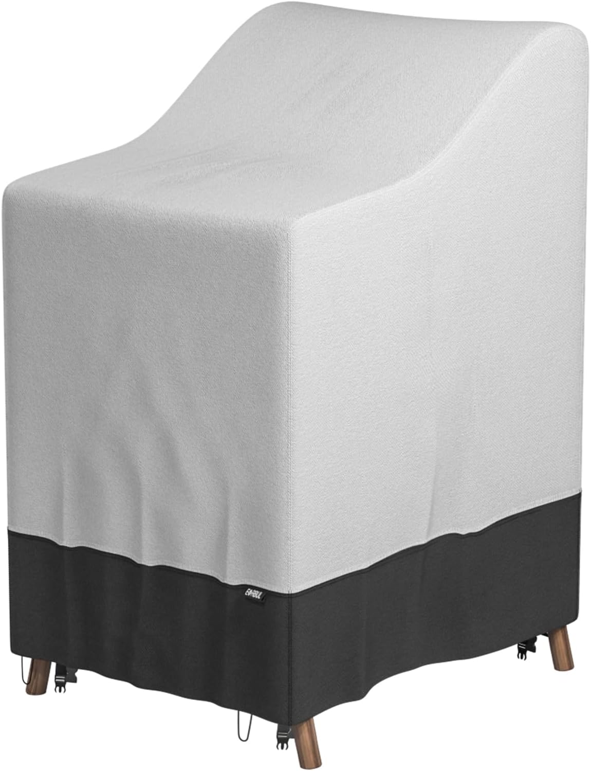 EVRBUL Stackable Patio Chair Cover Heavy Duty 420D Outdoor Chair Cover Waterproof and All Weather Protection Fit for 4-6 Stackable Dining Chairs 36"Lx28"Wx47"H