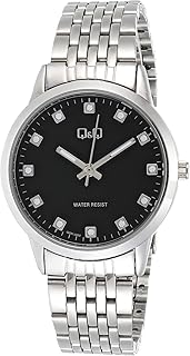 Q&Q Silver Crystals Stainless Steel Bracelet QZ81J202Y, womens