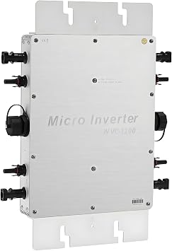 1200W 1400W 1600W Solar Inverter, Grid Tie Micro Inverter, Smart WiFi APP Control, IP65 Waterproof, Grid Tie MPPT Micro Inverter for Solar Panel 1200W