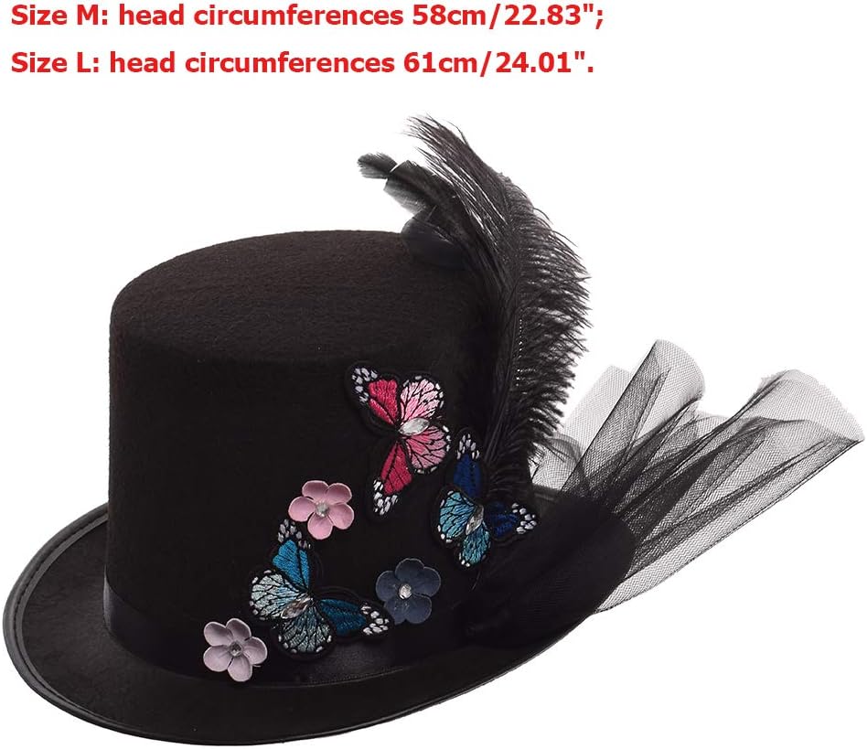 GRACEART Unisex Steampunk Top Hats with Goggles for Men Women (Various styles): Toys & Games