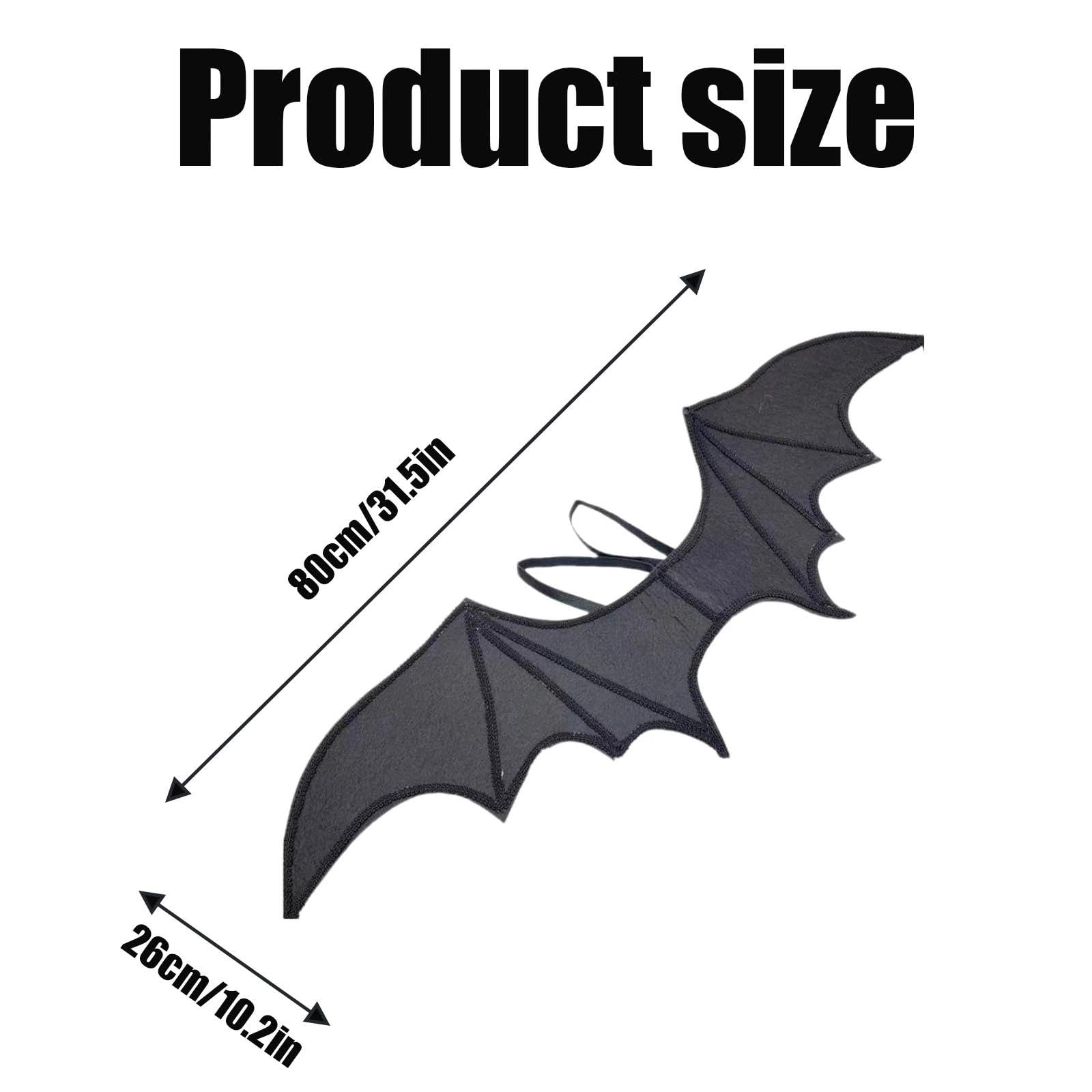 dinghaole Bat Wing Costume Accessory - Black Wings for Dark Themed Parties and Halloween Events, Adult - Image 2
