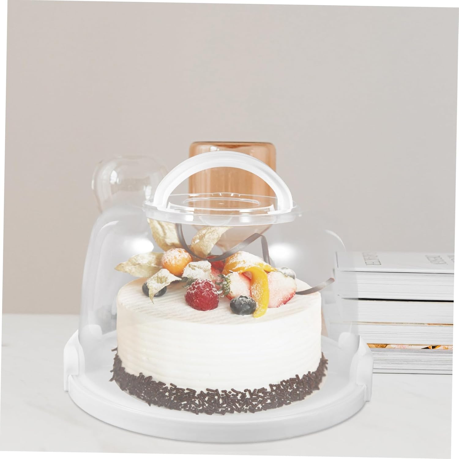 KICHOUSE Reusable Cake Box Portable Cake Carrier for Fresh Keeping High Cake Keeper for Parties Dinners and Picnics Easy to Clean with Lid for Safe Storage