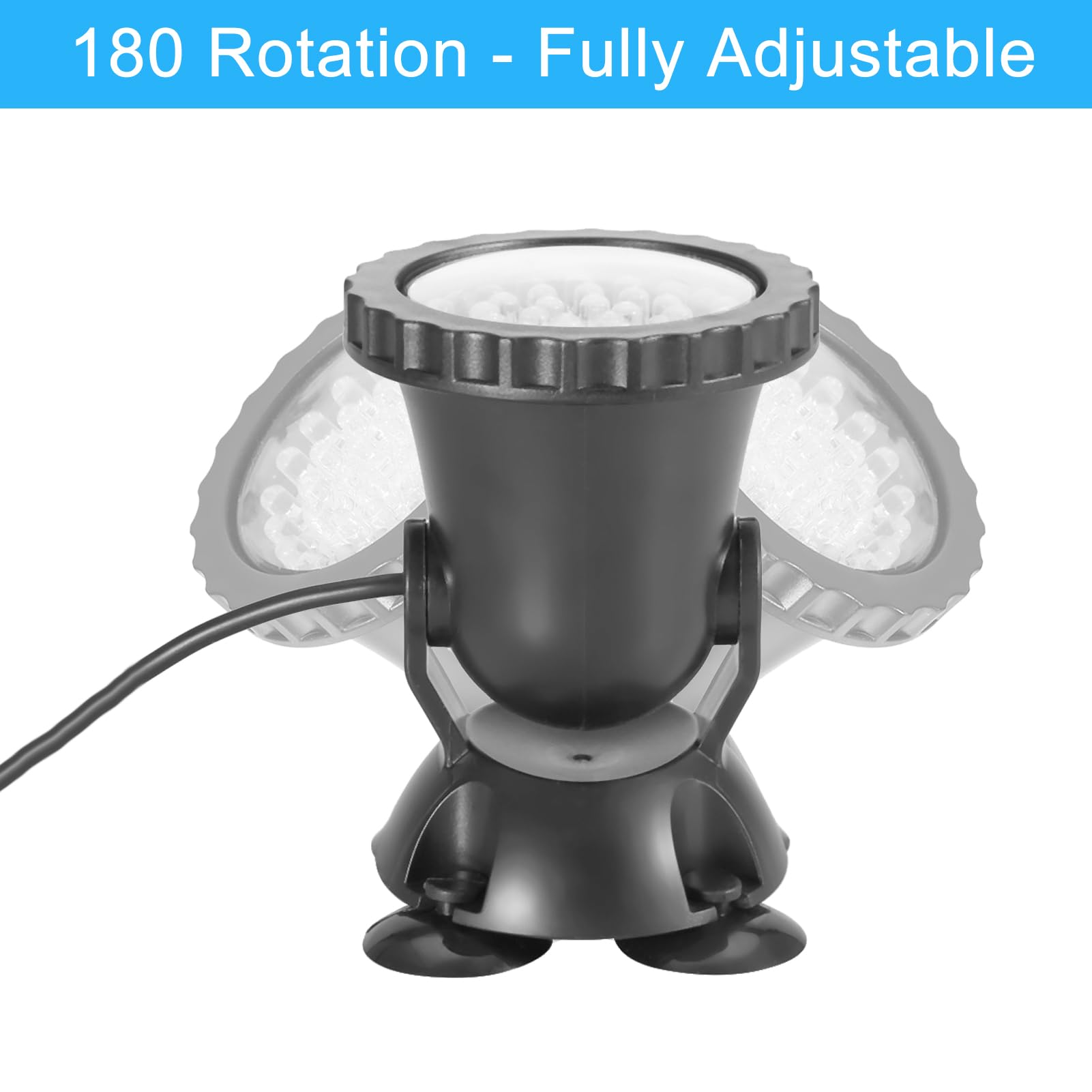 Aquarium Foco sumergible, Proyector a prueba de agua IP 68 Luz subacuática LED Luz de punto regulable multicolor con control remoto para acuario Jardín Estanque Piscina Tanque Fuente Fuente
