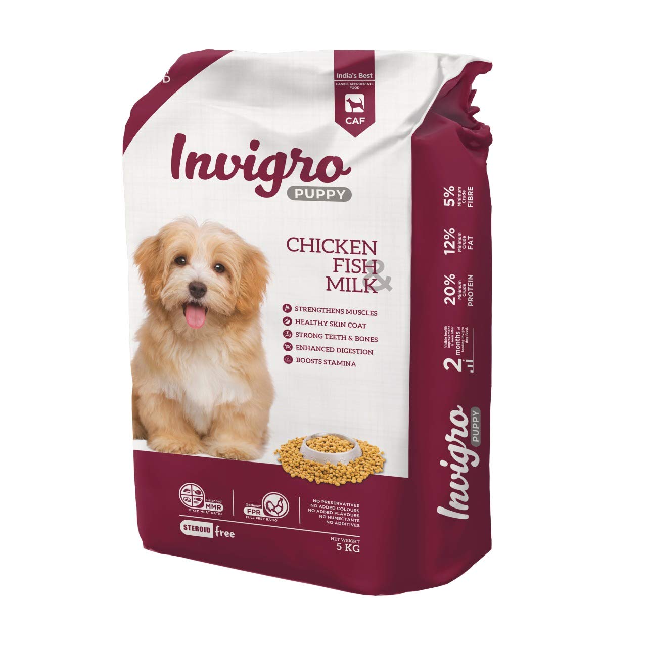 INVIGRO Puppy Chicken Fish Milk Dry Dog Food - (5 KG) (B084RGQSLT) Amazon Price History, Amazon Price Tracker