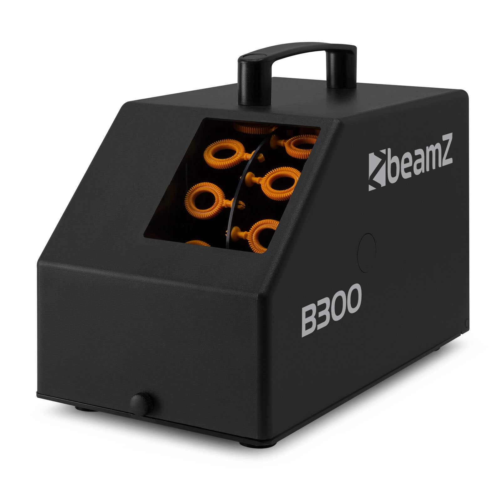 BeamZ B300 Máquina de burbujas, 10.000 burbujas/minuto, 25 W, pompero de jabón para bodas, máquina de efectos - Negro