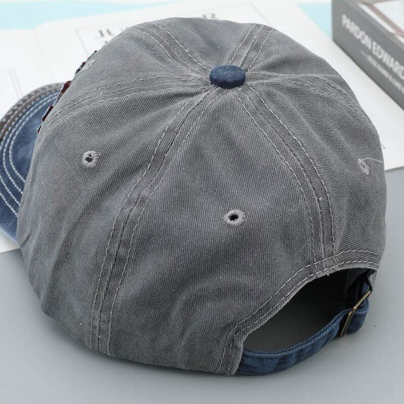 Image of Baseball Denim Adjustable Cap Sports Summer Outdoor Activities Cap for Men and Women