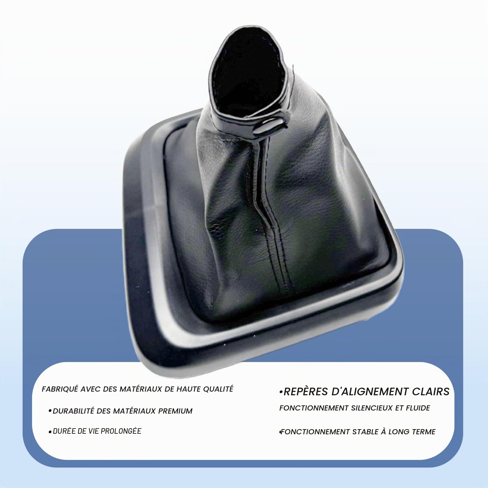 Kit de Soufflet Levier Vitesse 735641775 avec Cadre Noir et Bague Maintien Fiat Tipo II 356 357 358 735786601