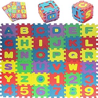 36 Pcs Soft Eva Foam Safe Play Mat Learning Alphabet Number Jigsaw Puzzle for Baby Children Kids UK by Trimming Shop