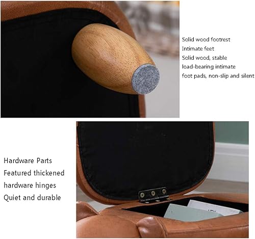 Miniatura 5 de Reposapiés de almacenamiento de animales, cojín otomano acolchado puffe taburete con baúl de almacenamiento, juguete para niños o adultos con 4